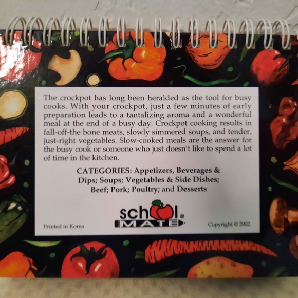 🙌Vintage Crockpot Cookery Cookbook, Stand Alone Recipe Book, Cute Spiral Book - Picture 2 of 7